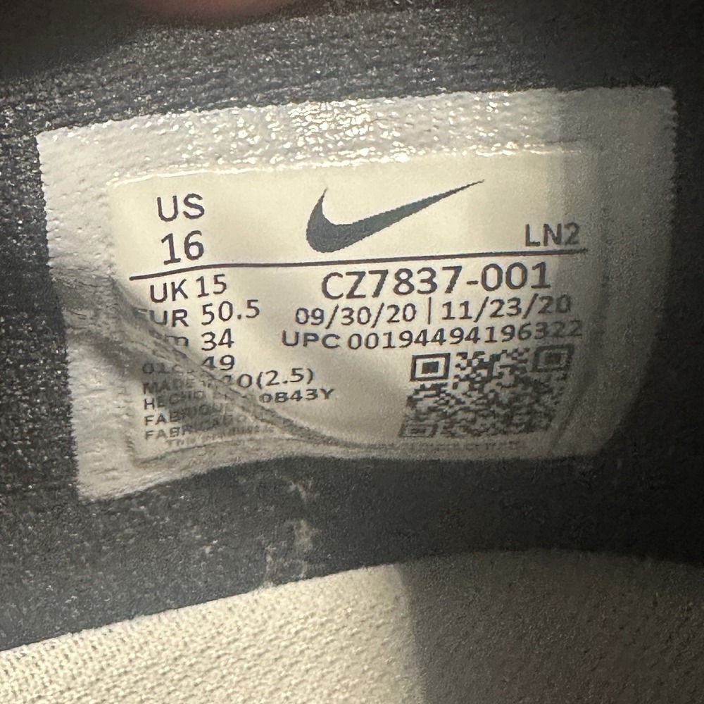Nike Vapor Edge Elite 360 Mens 16 Black White Solid Athletic Modern CZ7837-001 - Picture 7 of 7